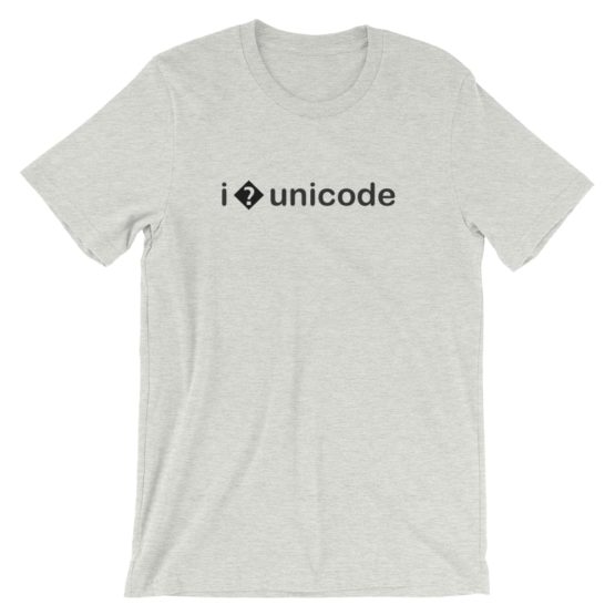 I   Unicode – Unisex T-Shirt for Developers | Buy Now at XONOT